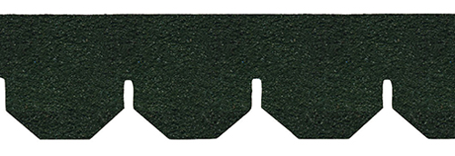 Dollhouse Miniature Green Hexagon Asphalt Shingles, 177 Square Inches